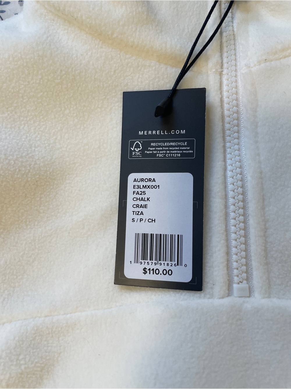 Merrell Women’s Cream Half-Zip Fleece Pullover - Picture 5 of 5